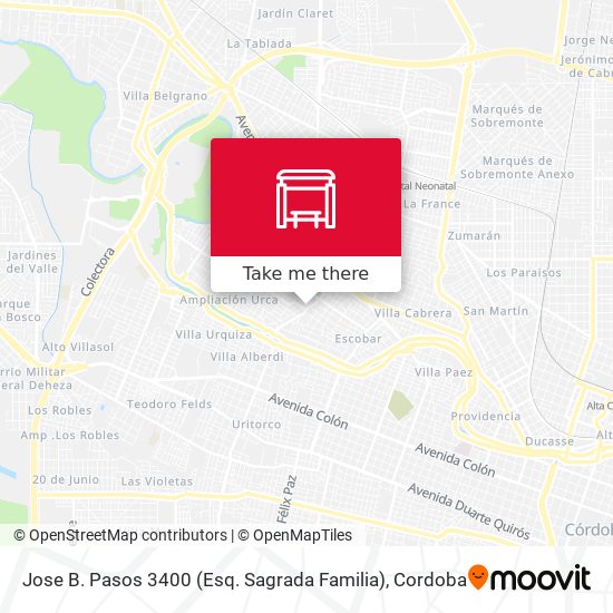 Jose B. Pasos 3400 (Esq. Sagrada Familia) map
