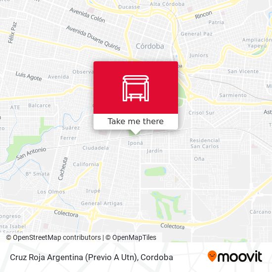 Cruz Roja Argentina (Previo A Utn) map