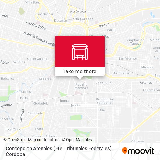 Mapa de Concepción Arenales (Fte. Tribunales Federales)