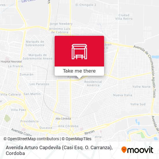 Avenida Arturo Capdevila (Casi Esq. O. Carranza) map