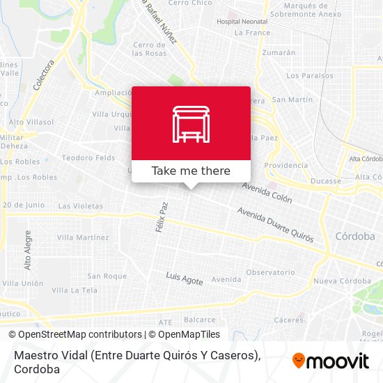 Maestro Vidal (Entre Duarte Quirós Y Caseros) map