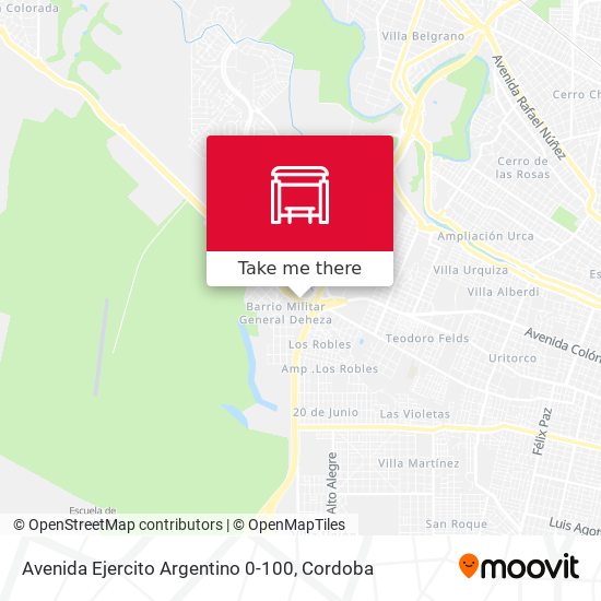 Avenida Ejercito Argentino 0-100 map
