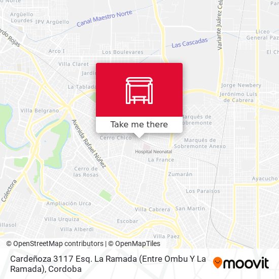 Mapa de Cardeñoza 3117 Esq. La Ramada (Entre Ombu Y La Ramada)