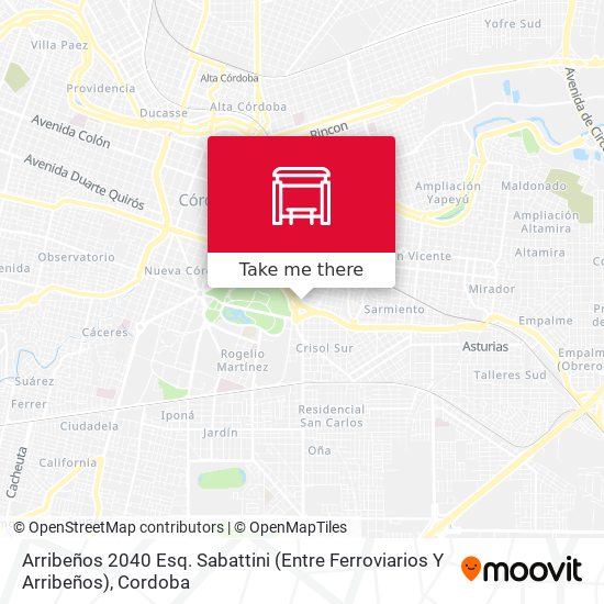 Arribeños 2040 Esq. Sabattini (Entre Ferroviarios Y Arribeños) map