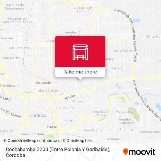 Cochabamba 2200 (Entre Polonia Y Garibaldo) map