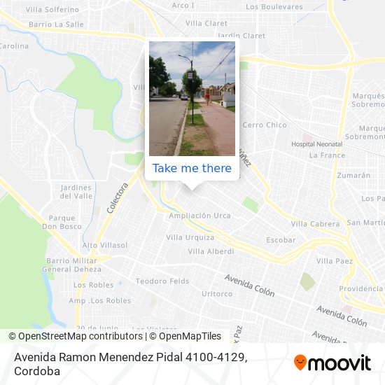 Avenida Ramon Menendez Pidal 4100-4129 map