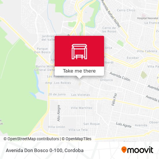 Mapa de Avenida Don Bosco 0-100