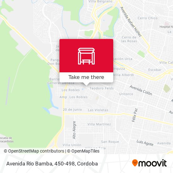 Mapa de Avenida Río Bamba, 450-498
