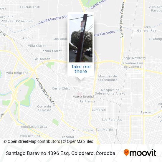 Mapa de Santiago Baravino 4396 Esq. Colodrero