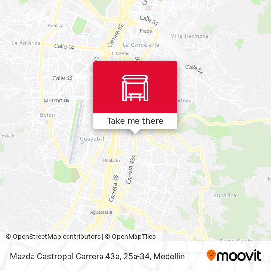 Mazda Castropol Carrera 43a, 25a-34 map