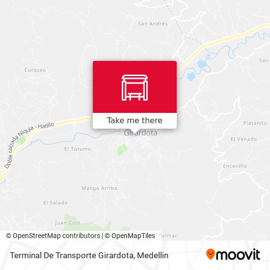Terminal De Transporte Girardota map