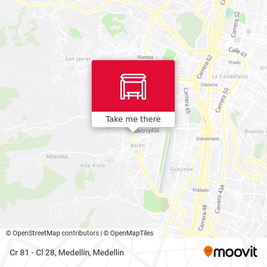 Mapa de Cr 81 - Cl 28, Medellín