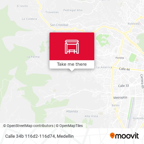 Calle 34b 116d2-116d74 map