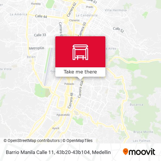 Barrio Manila Calle 11, 43b20-43b104 map