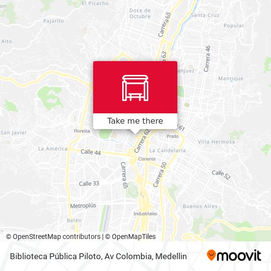 Biblioteca Pública Piloto, Av Colombia map