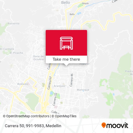 Mapa de Carrera 50, 991-9983