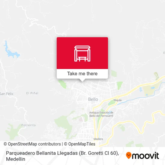 Parqueadero Bellanita Llegadas (Br. Goretti Cl 60) map