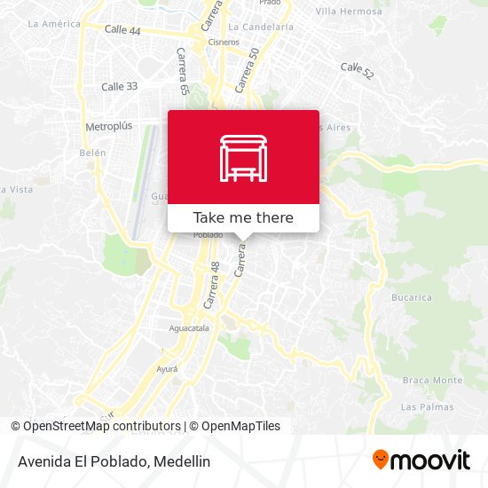 Mapa de Avenida El Poblado
