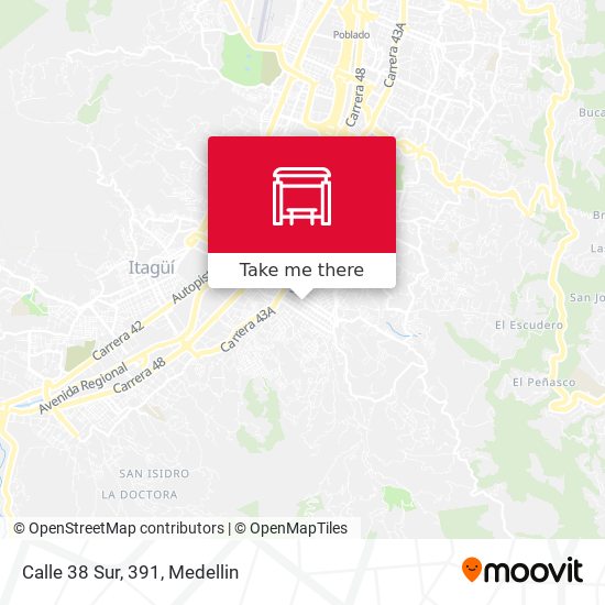 Mapa de Calle 38 Sur, 391