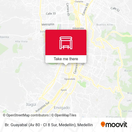 Mapa de Br. Guayabal (Av 80 - Cl 8 Sur, Medellín)