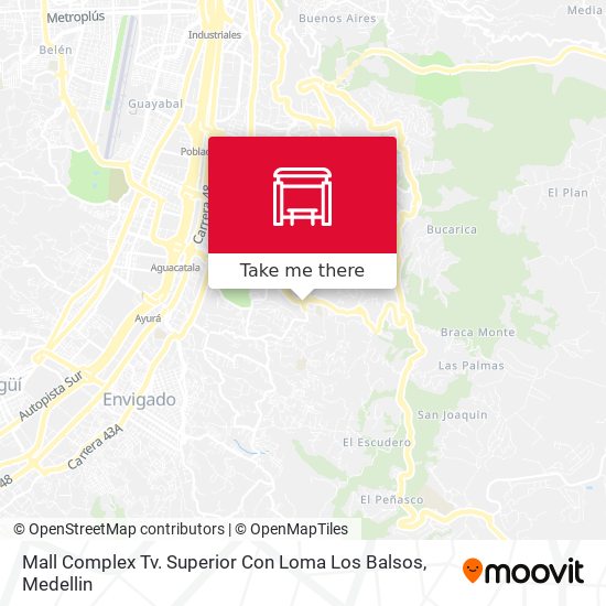 Mall Complex Tv. Superior Con Loma Los Balsos map
