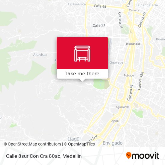Calle 8sur Con Cra 80ac map