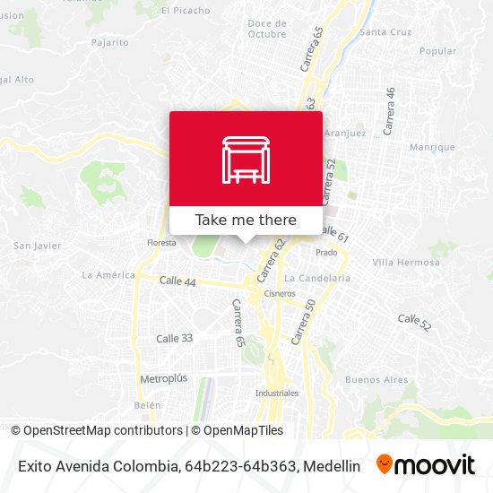 Exito Avenida Colombia, 64b223-64b363 map