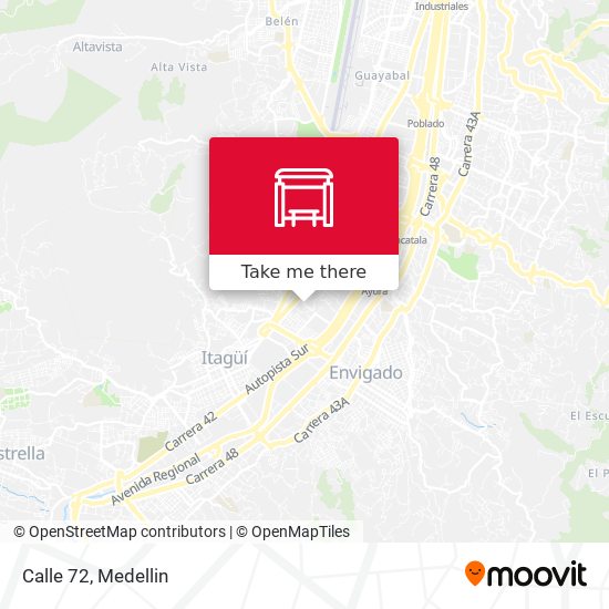 Calle 72 map