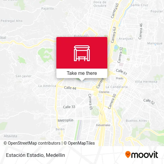 Estación Estadio map