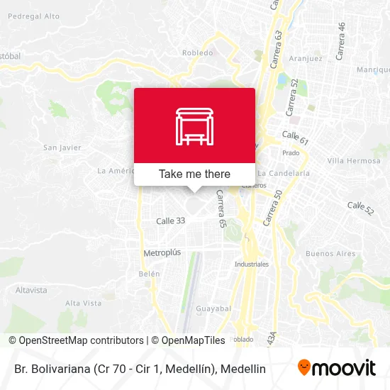 Br. Bolivariana (Cr 70 - Cir 1, Medellín) map