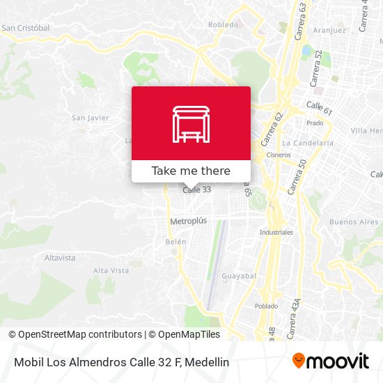 Mobil  Los Almendros Calle 32 F map