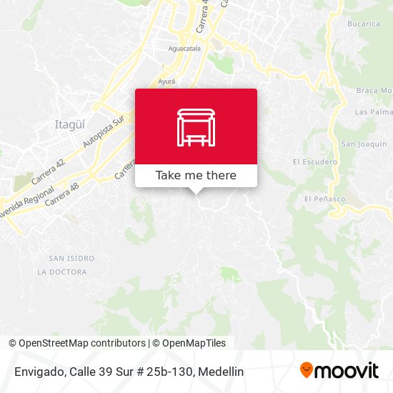 Mapa de Envigado, Calle 39 Sur # 25b-130