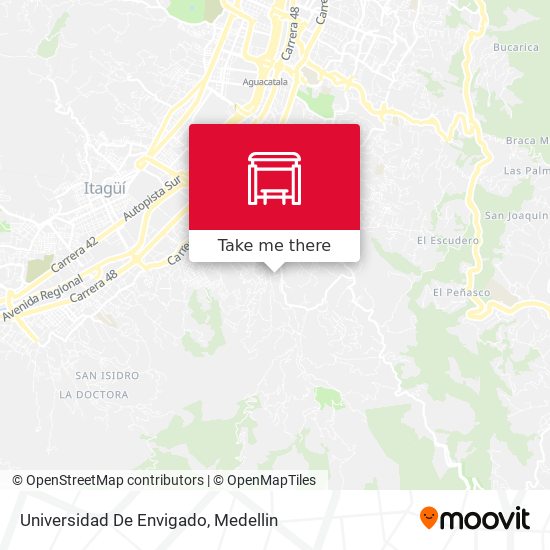 Mapa de Universidad De Envigado