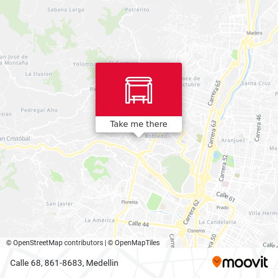 Mapa de Calle 68, 861-8683