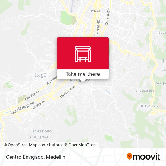 Mapa de Centro Envigado