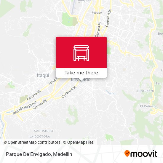 Mapa de Parque De Envigado