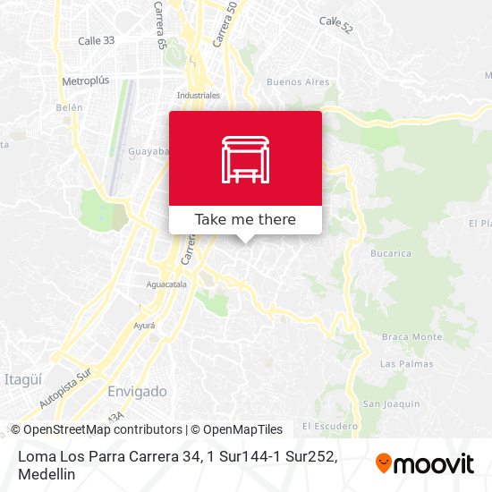 Loma Los Parra Carrera 34, 1 Sur144-1 Sur252 map