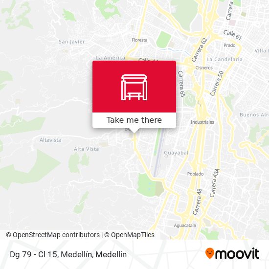 Dg 79 - Cl 15, Medellín map