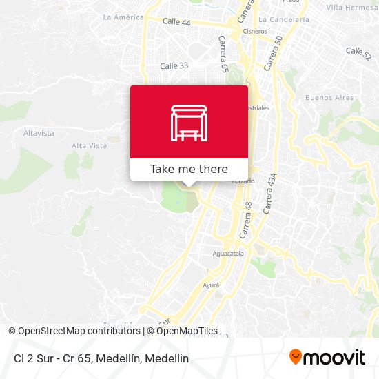 Cl 2 Sur - Cr 65, Medellín map