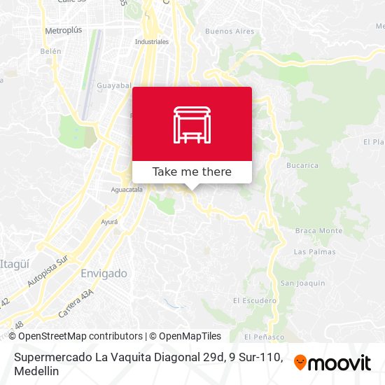 Mapa de Supermercado La Vaquita Diagonal 29d, 9 Sur-110