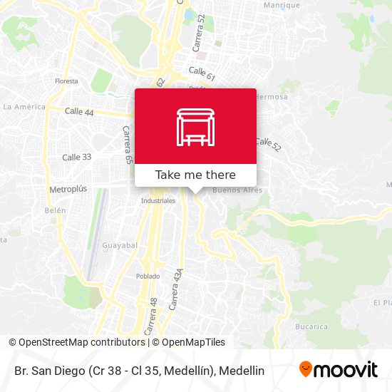 Br. San Diego (Cr 38 - Cl 35, Medellín) map