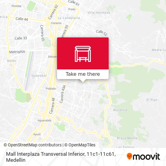 Mall Interplaza Transversal Inferior, 11c1-11c61 map