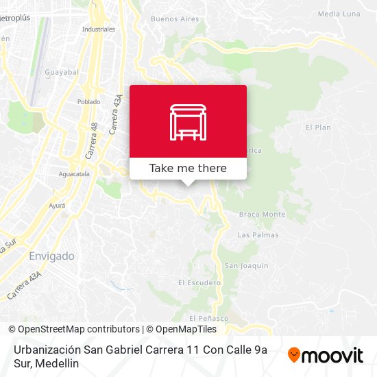 Mapa de Urbanización San Gabriel Carrera 11 Con Calle 9a Sur