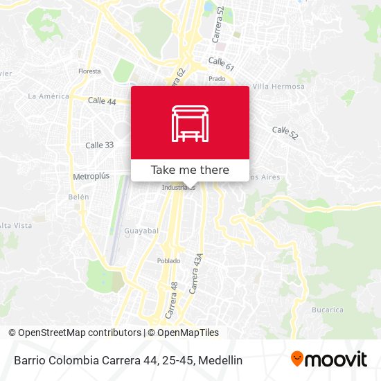 Mapa de Barrio Colombia Carrera 44, 25-45