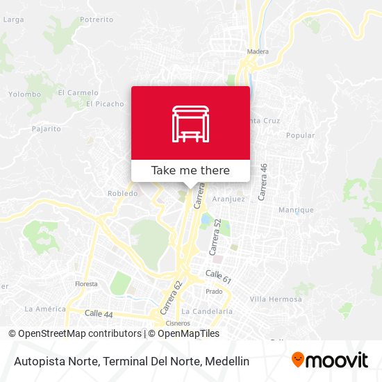 Autopista Norte, Terminal Del Norte map