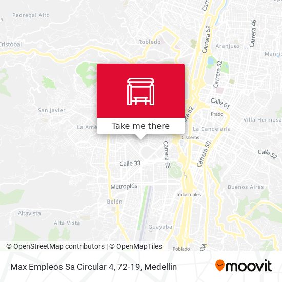 Mapa de Max Empleos Sa Circular 4, 72-19