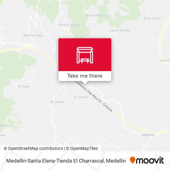 Medellín-Santa Elena-Tienda El Charrascal map