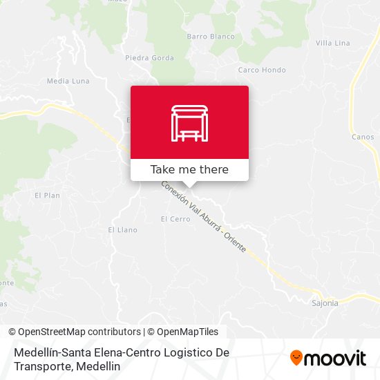 Medellín-Santa Elena-Centro Logistico De Transporte map