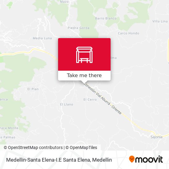 Medellín-Santa Elena-I.E Santa Elena map