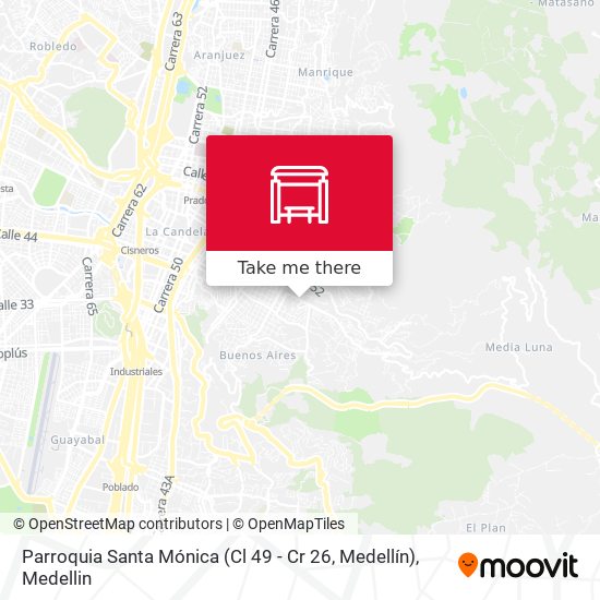 Parroquia Santa Mónica (Cl 49 - Cr 26, Medellín) map